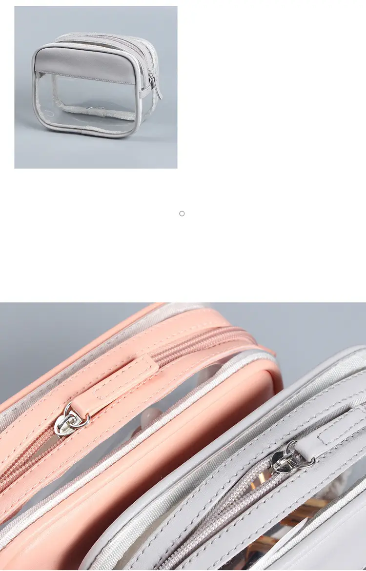 Aesthetic mini clear travel pouch featured inside an international beauty subscription box item